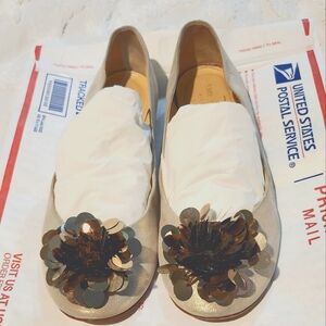 Kate Spade (Italy) Vintage bench made Sequin flat 9M